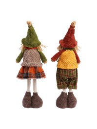 STANDING WILLOW SCARECROW 2 ASSORTED 12CM X 8CM X 40CM
