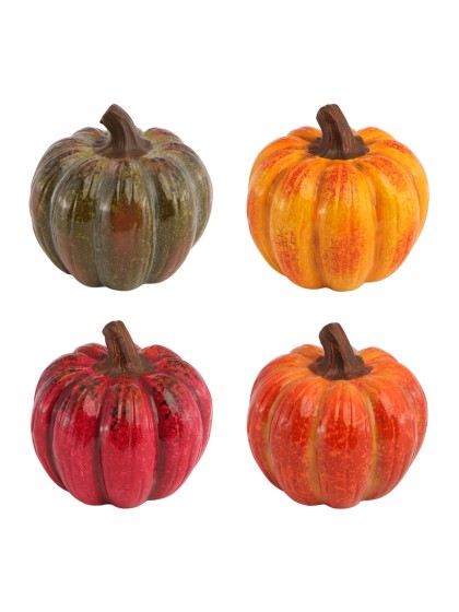 BIG SIZE TERRACOTTA PUMPKIN 4 ASSORTED COLORS DIA 11.1CM X 10.7CM