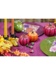 CITROUILLE TERRE CUITE PM 4 ASSORTIES DIA 8CM X 8CM
