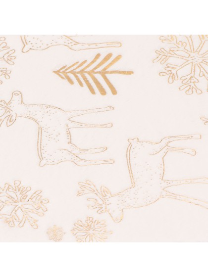 CHEMIN DE TABLE FOURRURE GOLDEN REINDEER 30CM X 3M
