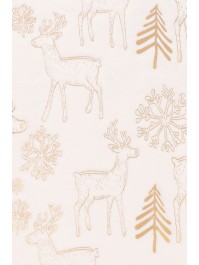 GOLDEN REINDEER FUR TABLE RUNNER 30CM X 3M