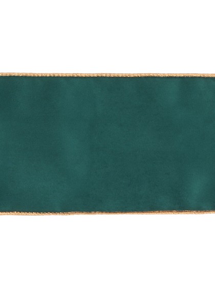 BAND SAMT LUXUS BLAUGRÜN 12CM X 5M