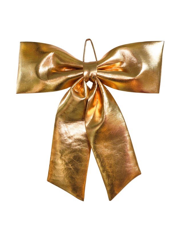 SCHLEIFE JUMBO GLÄNZEND GOLD 68CM X 6CM X 82CM