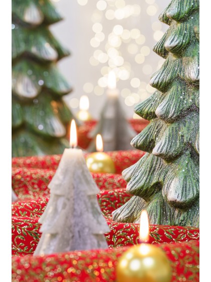 BIG SIZE SNOWY GREEN XMAS TREE IN MAGNESIA DIA 26CM X 62CM