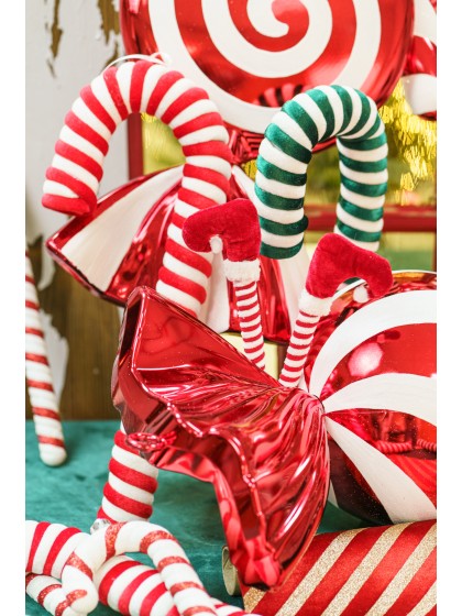 CANDY CANE CANDY STRIPES TO HANG - 2 ASS 16CM X 4.5CM X 44CM