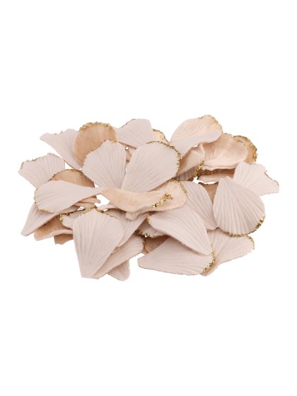 BEUTEL 50 PETALES SAMT ELFENBEIN BORD PAILLETTE 3.5CM X 0.1CM X 5CM