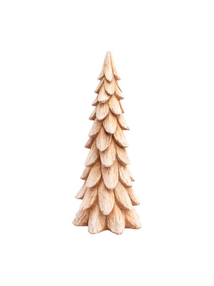 BIG SIZE SNOWY POLYRESIN XMAS TREE DIA 15CM X 36CM