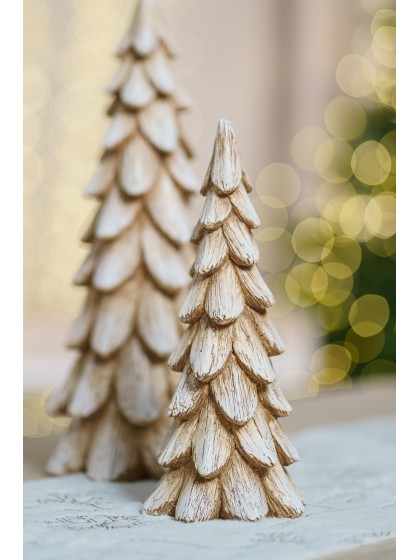 SAPIN POLYRESINE ENNEIGE PM DIA 11CM X 15CM