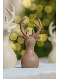 SMALL SIZE POLYRESIN REINDEER RUSTY - 2 ASS 7.5CM X 6CM X 16.7CM