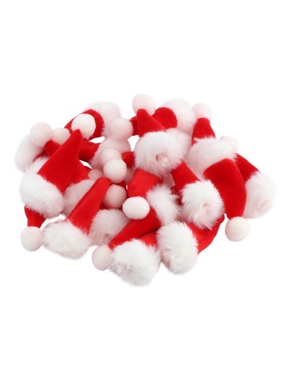 LOT 20 MINI BONNETS DE PERE NOEL 3CM X 2CM X 6CM