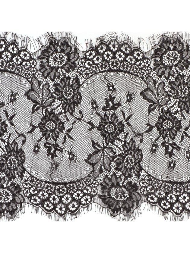 TISCHLÄUFER SPITZE FINE SCHWARZ 35CM X 3M