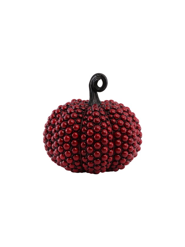 KLEIN KÜRBIS KUNSTHARZ PERLEN ROT BLOODY 19CM X 18CM X 19CM