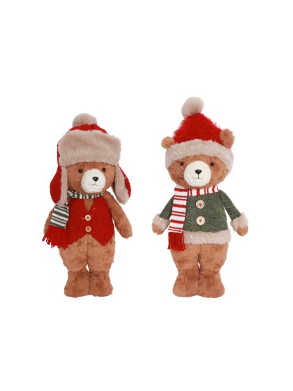 STANDING BARNABEY BEAR 2 ASS AROUND 23CM X 15CM X 52CM
