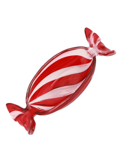 RED/CLEAR CANDY SHAPED PLATE 19.5CM X 8.4CM X 4CM