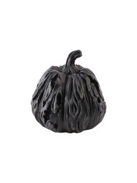 POLYRESIN TREE BARK TEXTURED PUMPKIN 14.5CM X 14.5CM X 15.5CM
