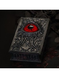 BLOODY RED EYE POLYRESIN DECORATIVE BOOK 12CM X 5CM X 20CM