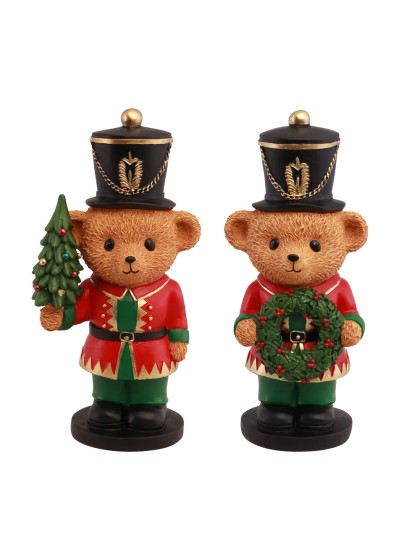 RESIN SWEET BEAR BARNABEY - 2 ASS AROUND 12.5CM X 8CM X 25CM