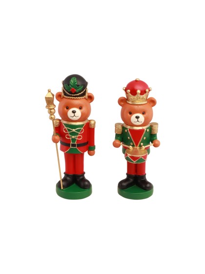 RESIN KING BEAR BARNABEY - 2 ASS AROUND 7CM X 5CM X 16CM
