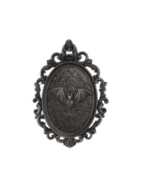 POLYRESIN FRAME WITH BAT 17.8CM X 2CM X 25.3CM