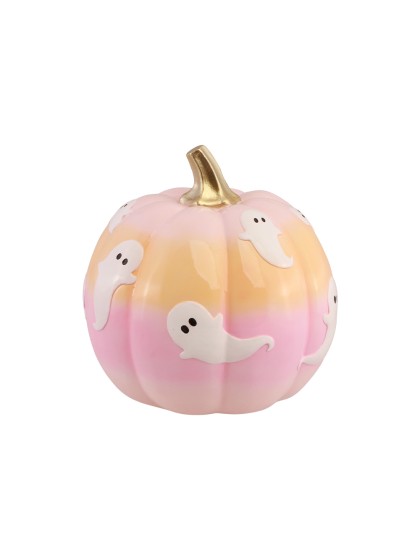 CITROUILLE COULEURS DEGRADEES AVEC FANTOMES SUMMERWEEN 14.5CM X 14.5CM X 14.8CM