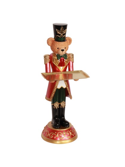SIR BEAR BARNABEY WITH PLATE 32CM X 33CM X 83.5CM