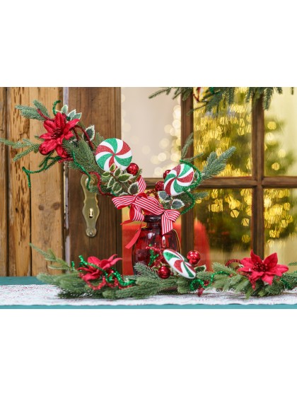 STIEL DEKOÄSTES GM PEPPERMINT SWEET 20CM X 6CM X 64CM