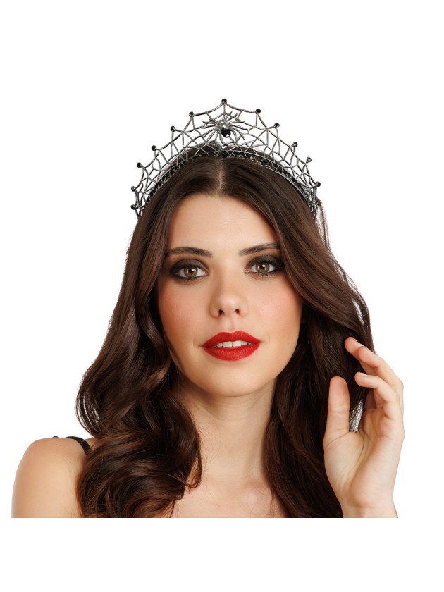 SPIDERWEB METAL CROWN TIARA 16.5CM X 15CM X 7CM