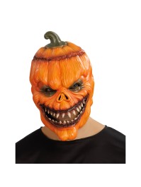 MASQUE MOUSSE TETE CITROUILLE SCARY PUMPKIN 31CM X 24CM X 28CM