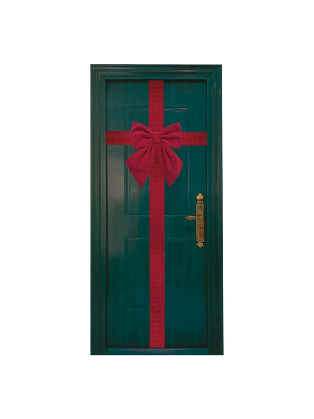 NOEUD DE PORTE RUBY SANTA 42CM X 5CM X 46CM
