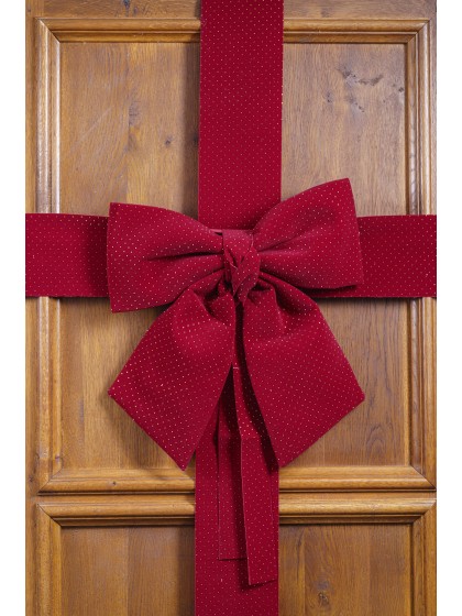 NOEUD DE PORTE RUBY SANTA 42CM X 5CM X 46CM