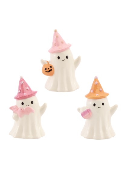 GEIST KERAMIK HUT STERN SUMMERWEEN - 3 SORT. 9.5CM X 8CM X 15CM