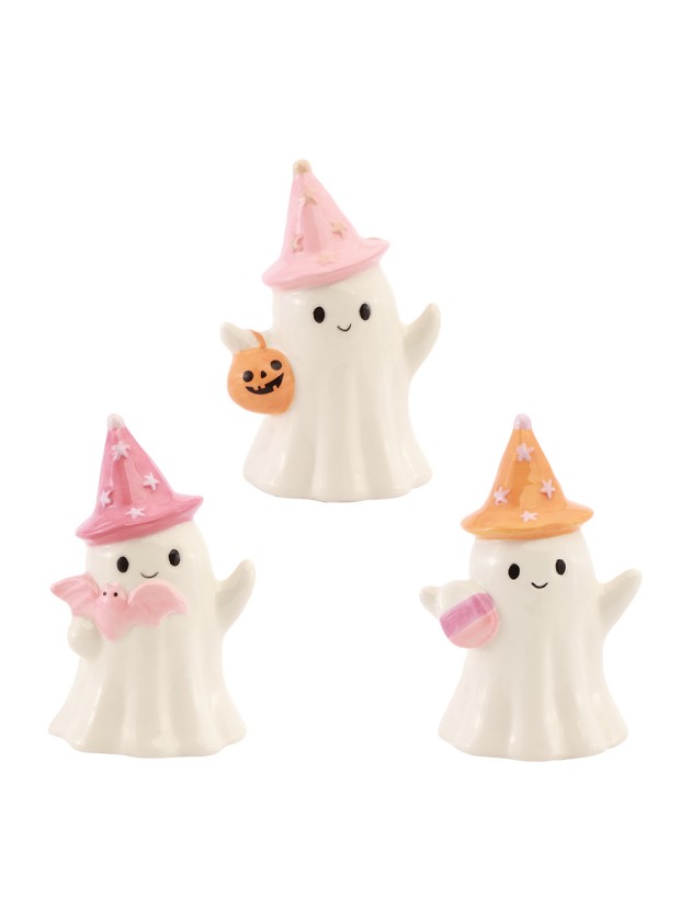 FANTOME CERAMIQUE CHAPEAU ETOILE SUMMERWEEN - 3 ASS 9.5CM X 8CM X 15CM