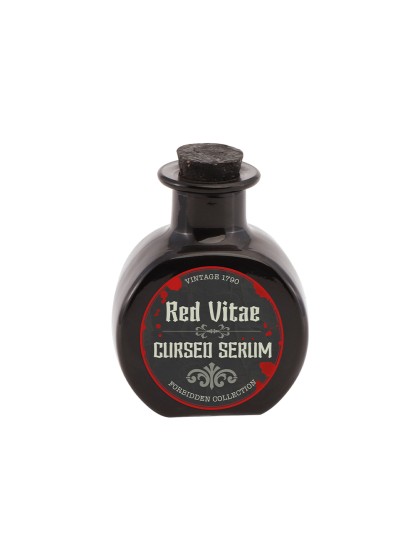 FLAKON RUND GLAS SCHWARZ CURSED SERUM 7.8CM X 4.5CM X 9.5CM