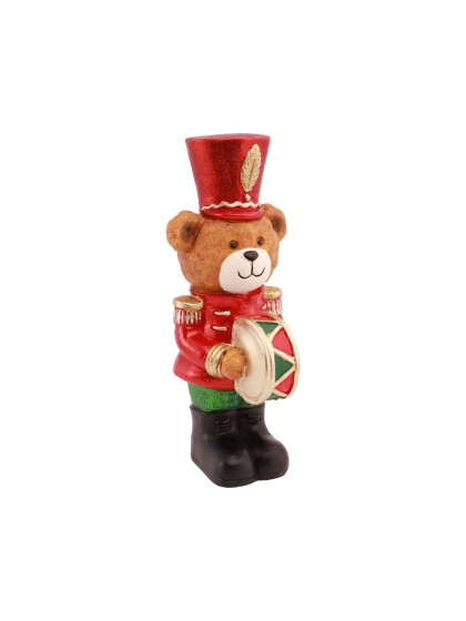 SWEET BEAR BARNABEY TAMBOUR POLYRESINE 11.5CM X 14CM X 29.5CM