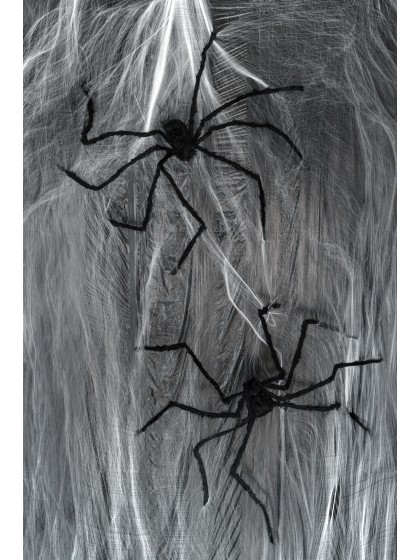 TOILE D’ARAIGNEE BLANCHE + 4 ARAIGNEES 30GR