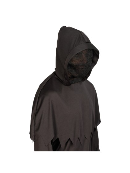 MASKE KAPUZENMASKE GEIST SCHWARZ ERWACHSENE Einheitsgröße
