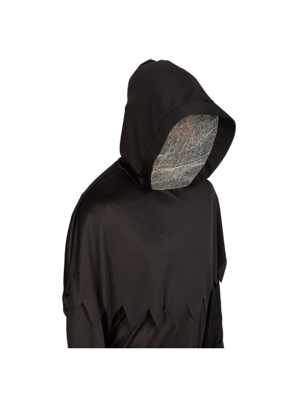 MASKE KAPUZENMASKE GEIST SILBER ERWACHSENE Einheitsgröße