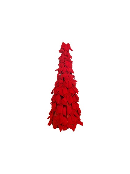 TANNE SCHLEIFEN SAMT ROT DIA 20CM X 60CM