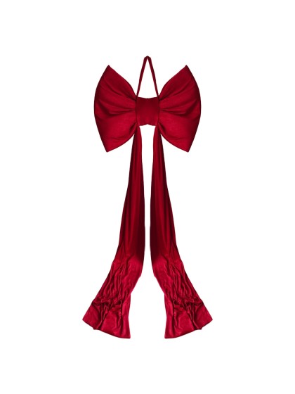 XXL RED VELVET BOW 80CM X 8CM X 220CM