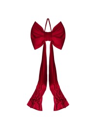 NOEUD VELOURS ROUGE XXL 80CM X 8CM X 220CM