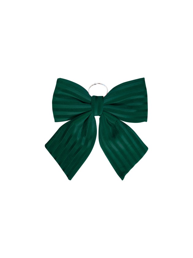 NOEUD VELOURS VERT TEXTURE 34CM X 5CM X 36CM
