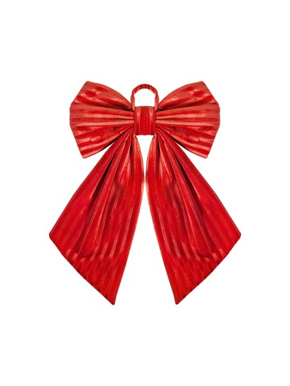 NOEUD VELOURS ROUGE TEXTURE 45CM X 4CM X 60CM