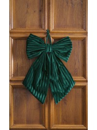 GREEN VELVET TEXTURED BOW 45CM X 4CM X 60CM
