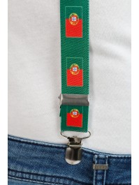 PORTUGAL SUPPORTER 3PCS SET SUSPENDERS 2.5CM X 0.5CM X 100CM BOW TIE 13CM X 1.5CM X 7CM GLASSES 14.5CM X 4.5CM