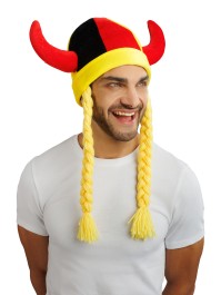 CASQUE TISSUS CORNES ET TRESSES SUPPORTER ALLEMAGNE 34CM X 4.5CM X 56CM