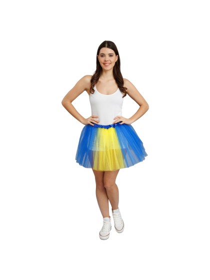 TUTU SUPPORTER BLEU ET JAUNE TU - 39CM