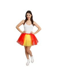 TUTU FAN ROT UND GELB Einheitsgröße - 39CM