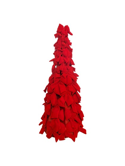 TANNE SCHLEIFEN SAMT ROT DIA 35CM X 120CM
