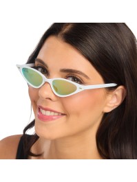 BRILLE VINTAGE PIN-UP WEIßE MIT SPIEGELEFFEKT 15.5CM X 15CM X 3.2CM