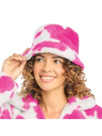 BOB FOURRURE IMPRIME VACHE ROSE ET BLANC TU